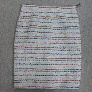 NWT J Crew Confetti Ivory Rainbow Tweed Pencil Skirt